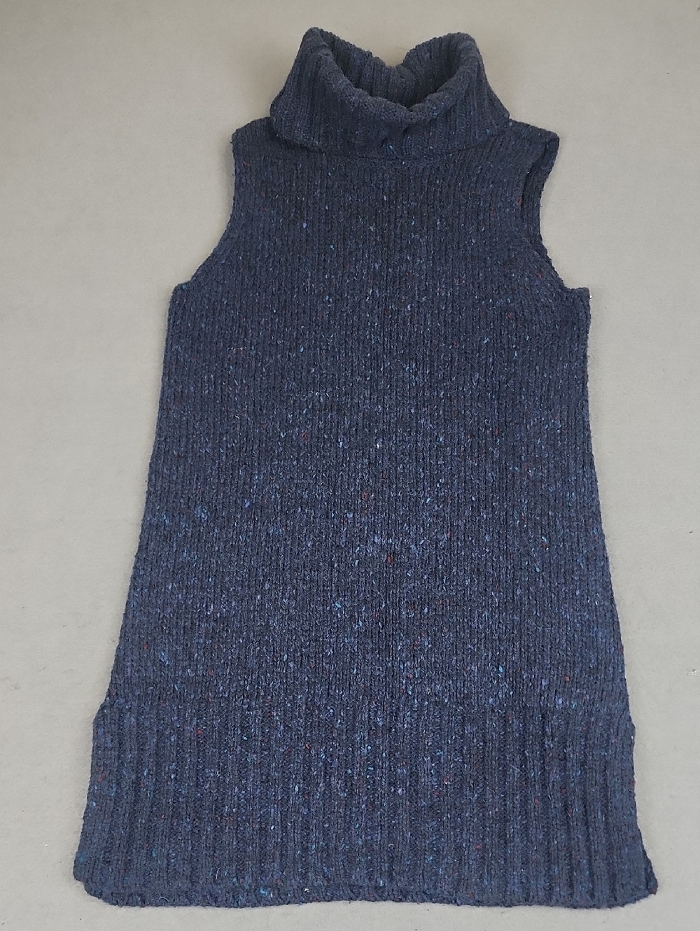 Cynthia Rowley Sleeveless Turtleneck Knit Tunic Style in Navy with Speckles S
